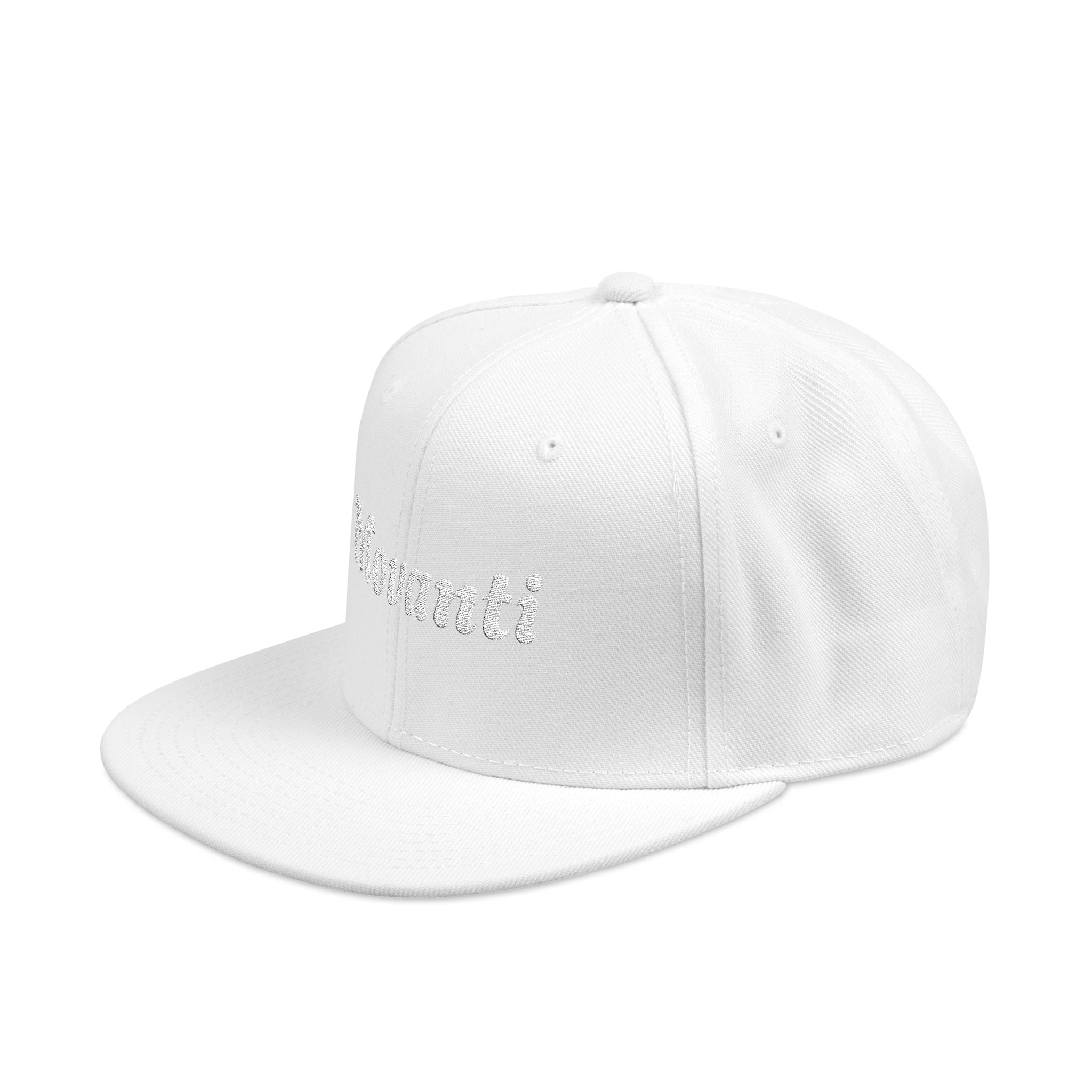 Embroidered 'movanti' Snapback Hat — Classic Gothic Script Baseball Cap