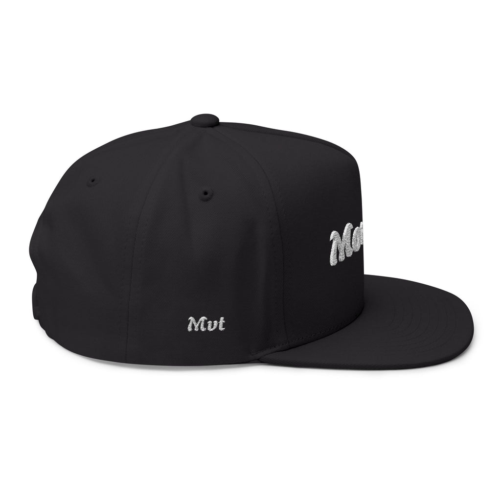 Flat Bill Cap — Embroidered "Movanti" Script Snapback