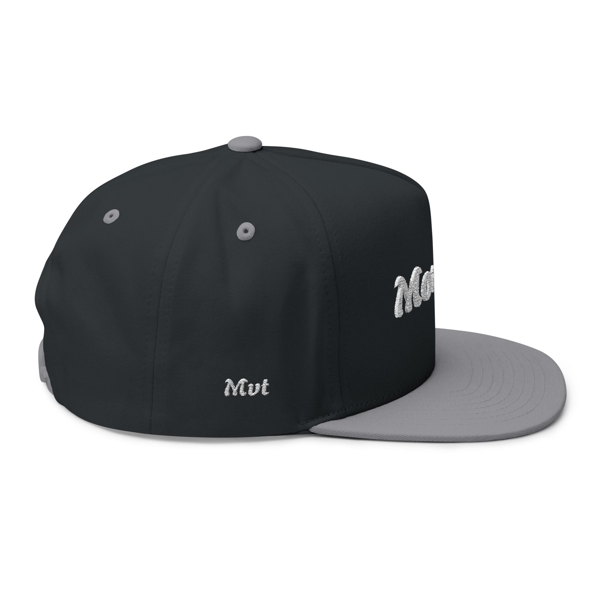 Flat Bill Cap — Embroidered "Movanti" Script Snapback