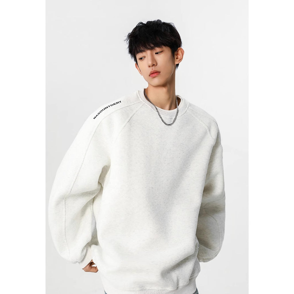 3D Cut American Style Hoodie Men's Loose Round Neck Jacket