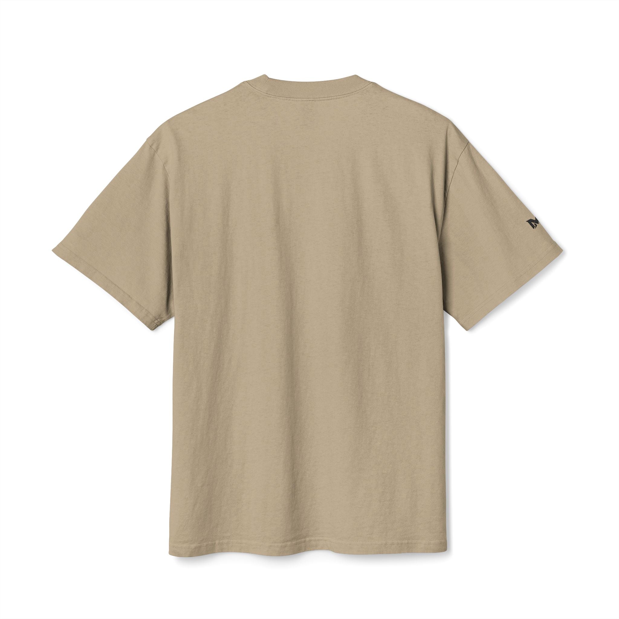 Vintage Minimalist 'M' Logo Tee — Faded Cream Graphic T-Shirt