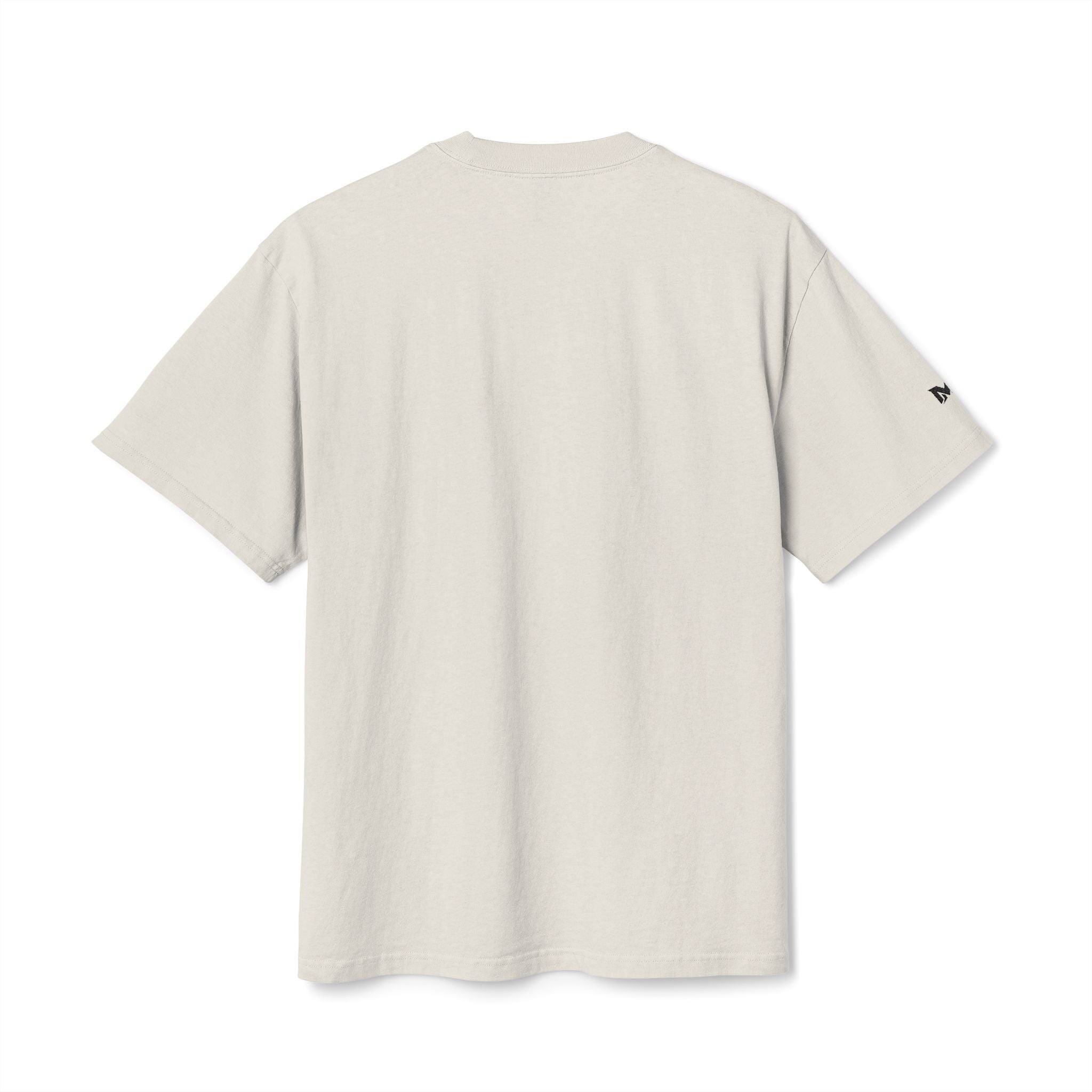 Vintage Minimalist 'M' Logo Tee — Faded Cream Graphic T-Shirt