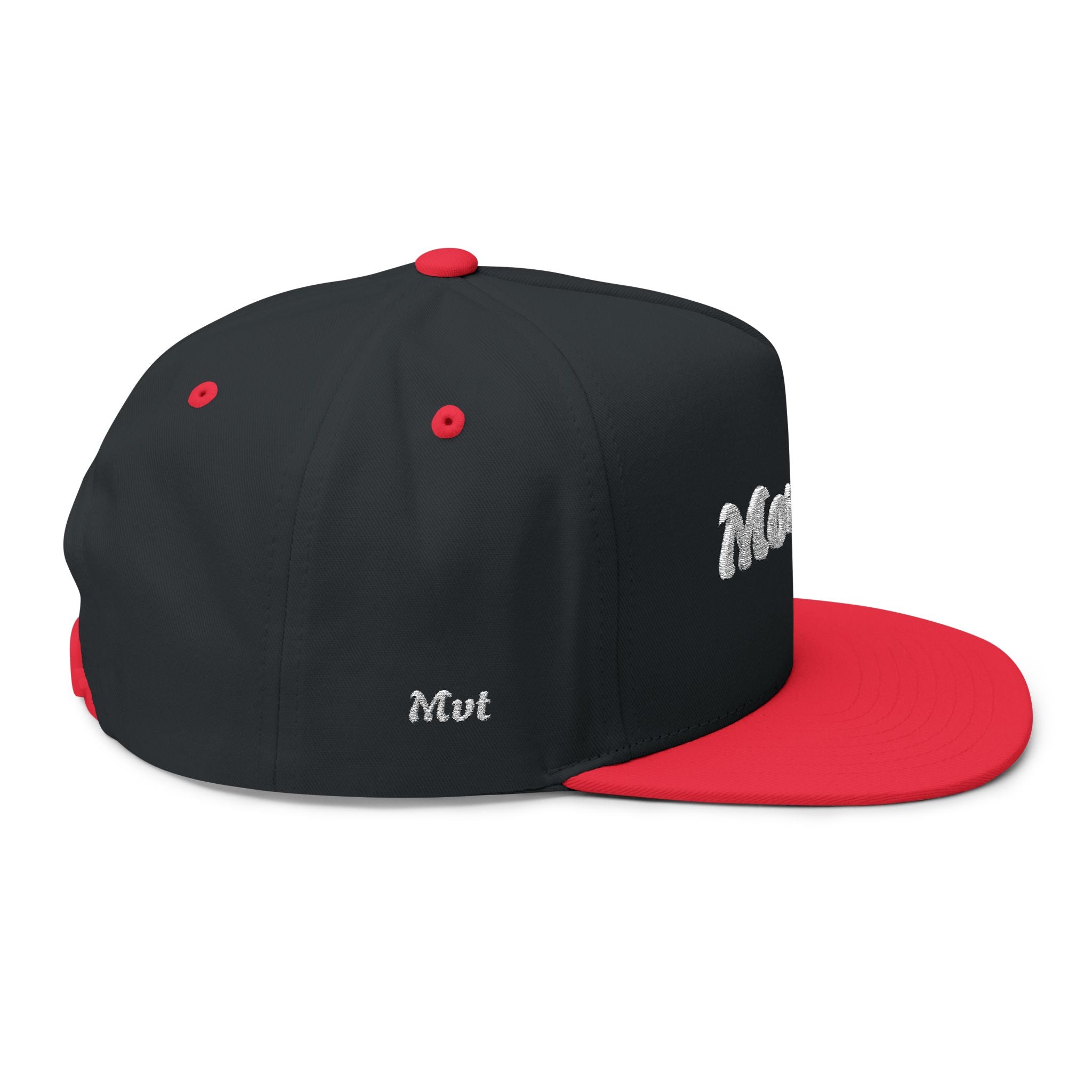 Flat Bill Cap — Embroidered "Movanti" Script Snapback