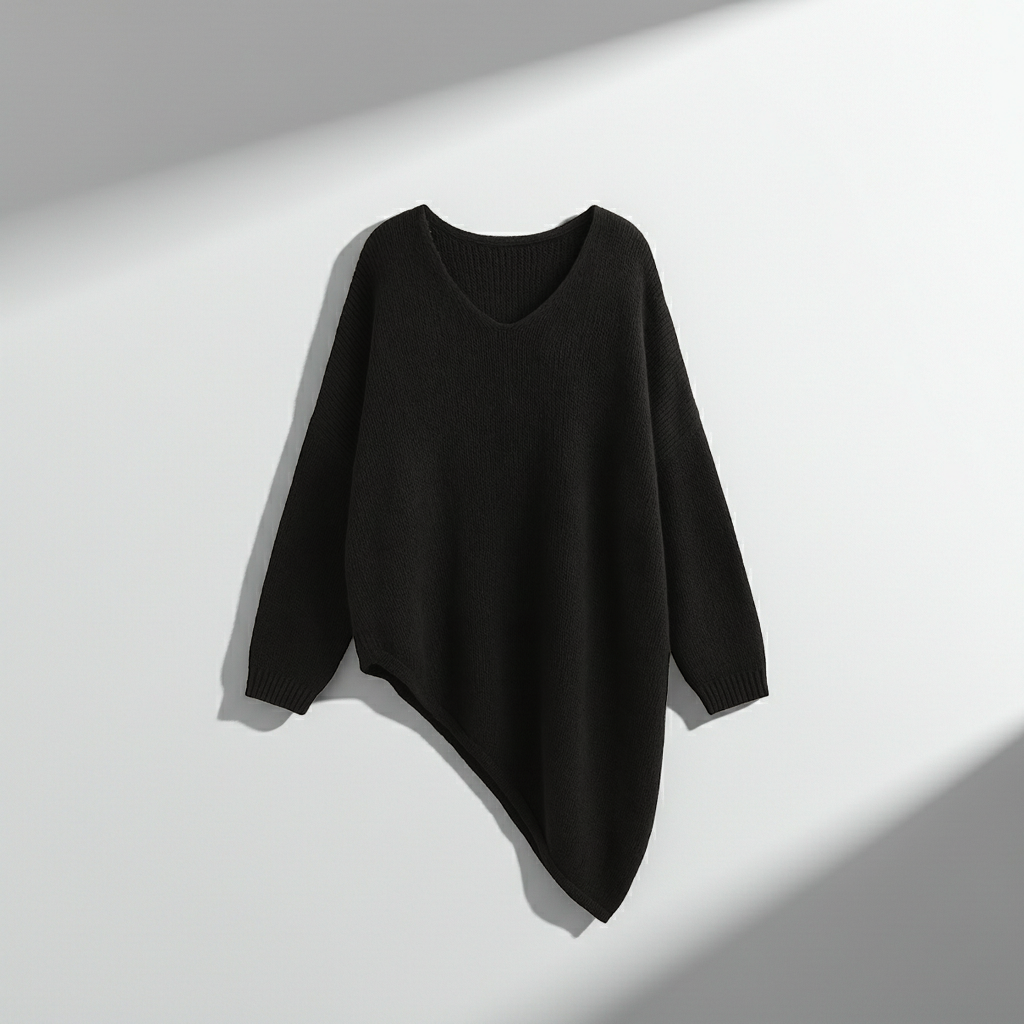 Asymmetric Oversized Knitted Jumper