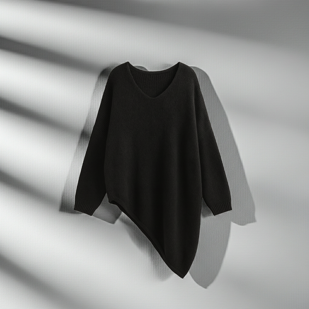 Asymmetric Oversized Knitted Jumper