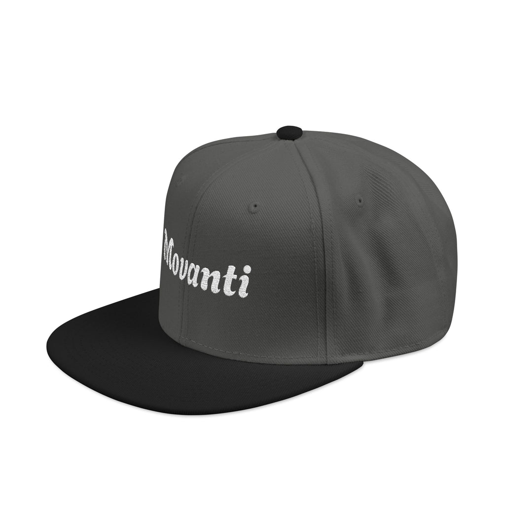 Embroidered 'movanti' Snapback Hat — Classic Gothic Script Baseball Cap