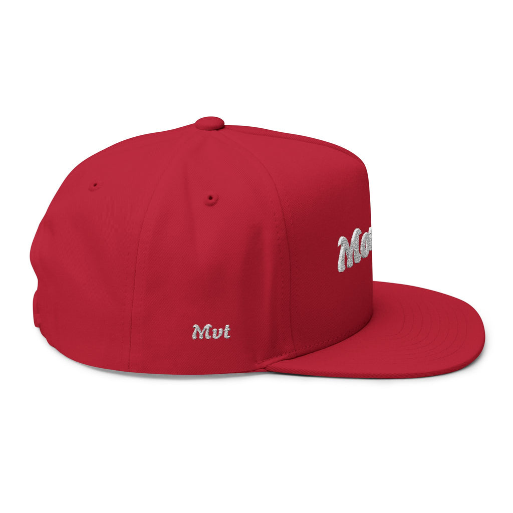 Flat Bill Cap — Embroidered "Movanti" Script Snapback