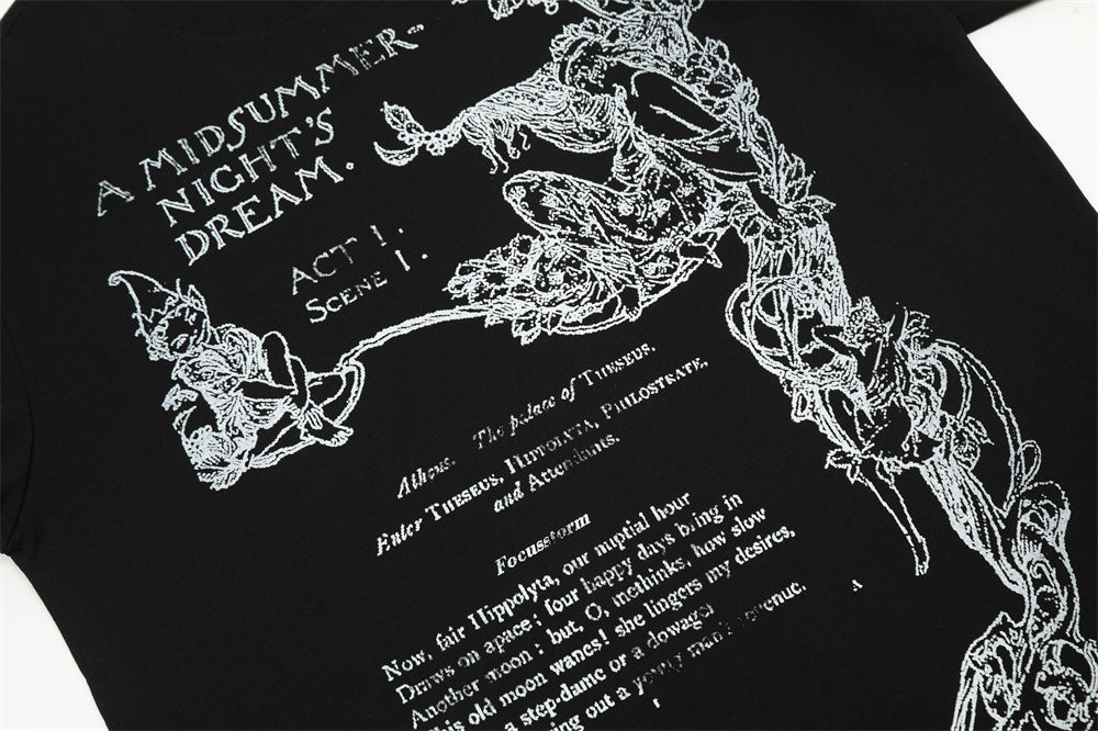 Abstract Printing Cotton Casual Top For Men