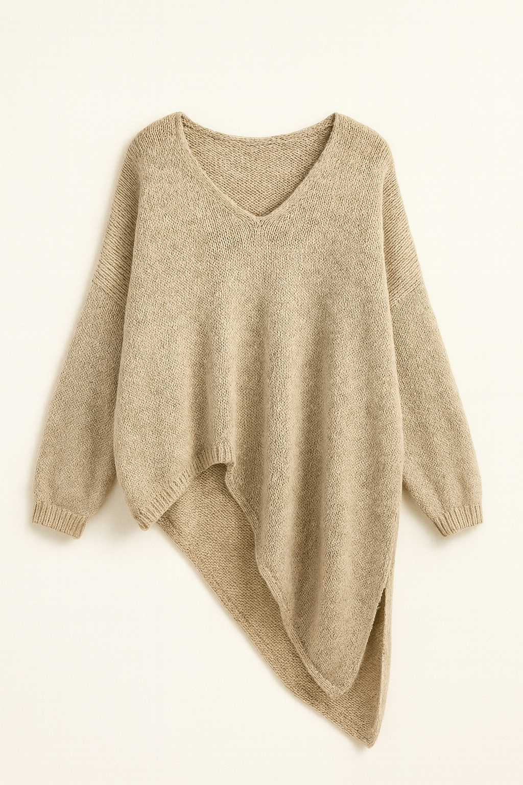 Asymmetric Oversized Knitted Jumper