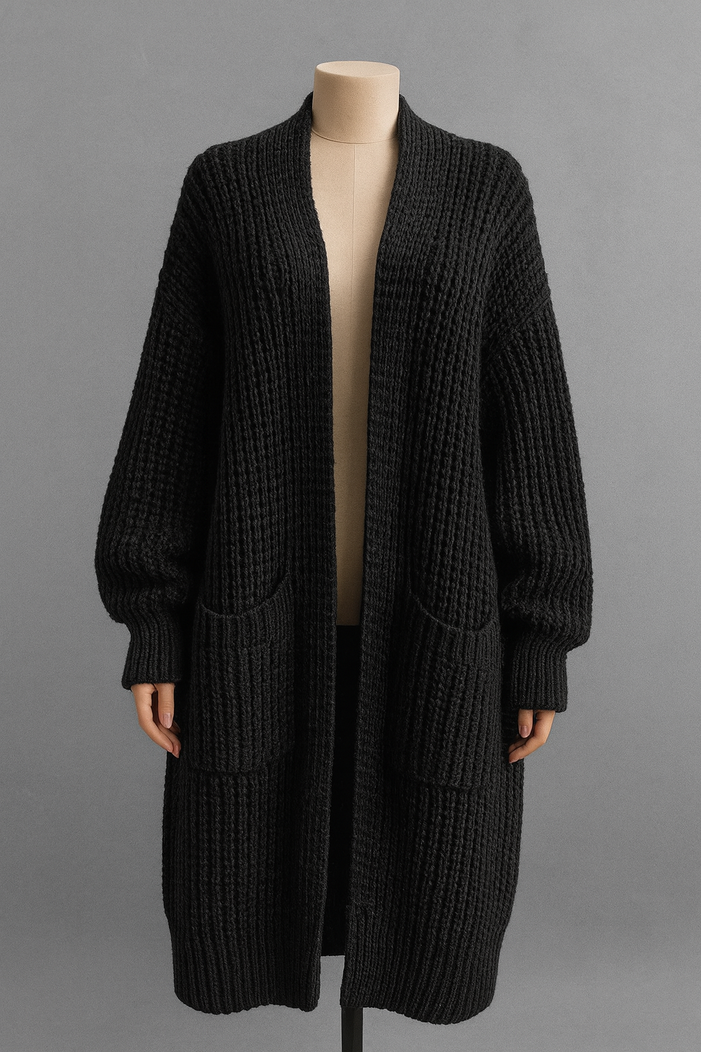 Autumn And Winter Lazy Style Long Cardigan Sweater For Women, Loose And Versatile, Long Sleeve Knitted Cardigan.