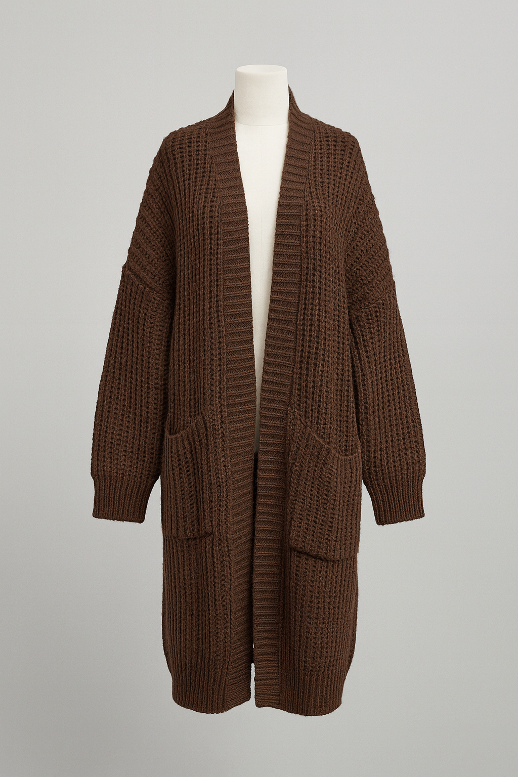 Autumn And Winter Lazy Style Long Cardigan Sweater For Women, Loose And Versatile, Long Sleeve Knitted Cardigan.