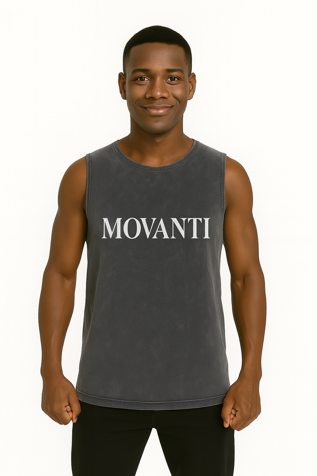 Movanti Unisex Stonewash Tank Top