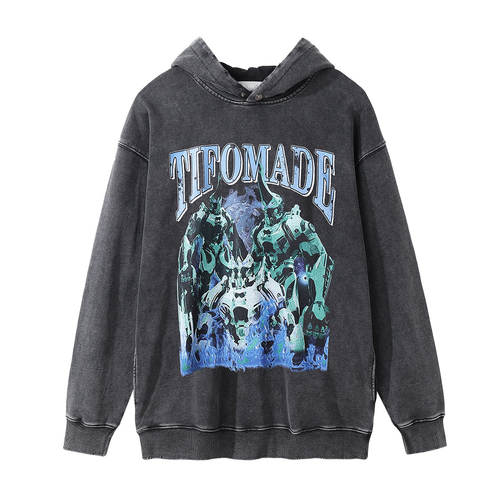 Fashion Personality Printed Hoodie Men