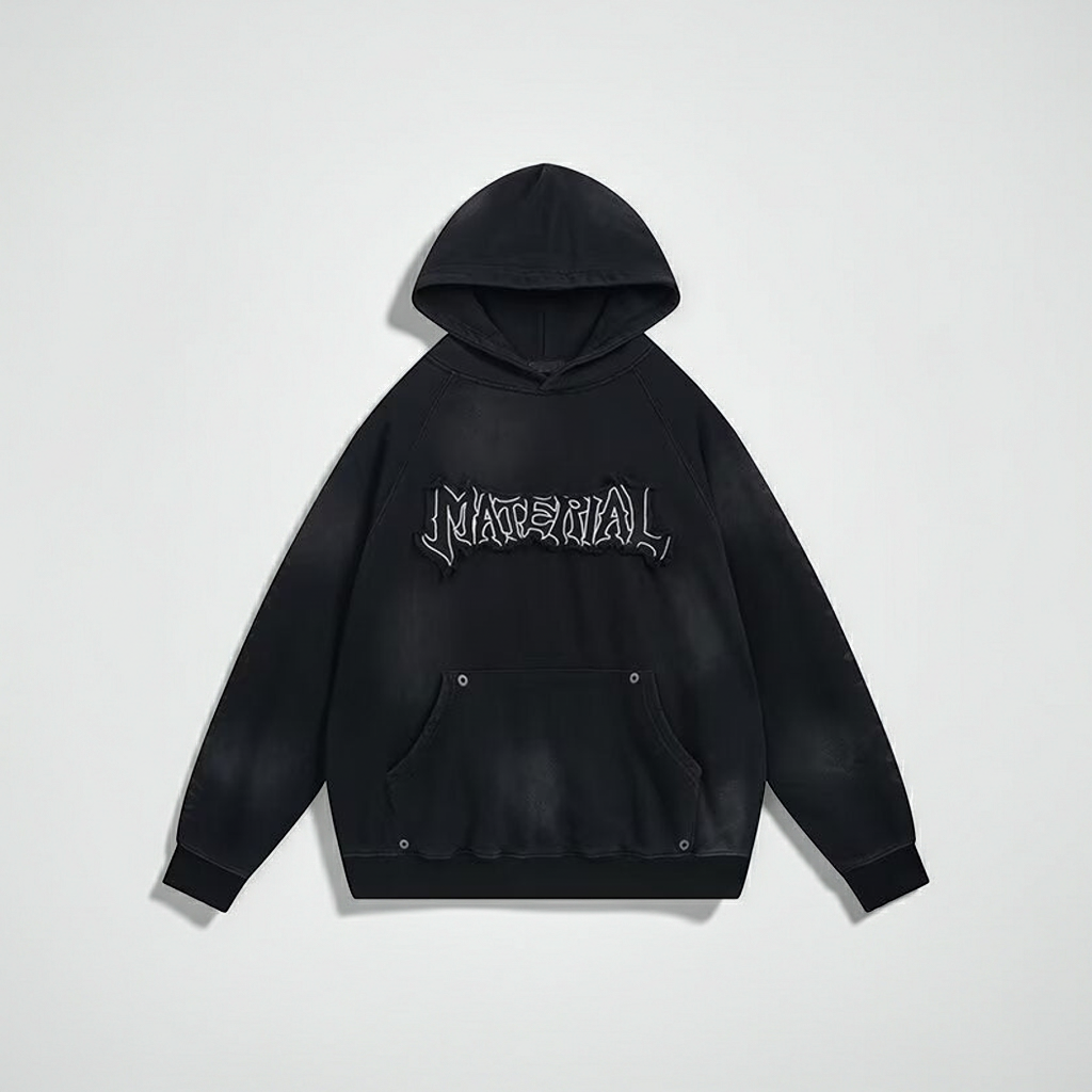 American Vintage Distressed Graffiti Hoodie