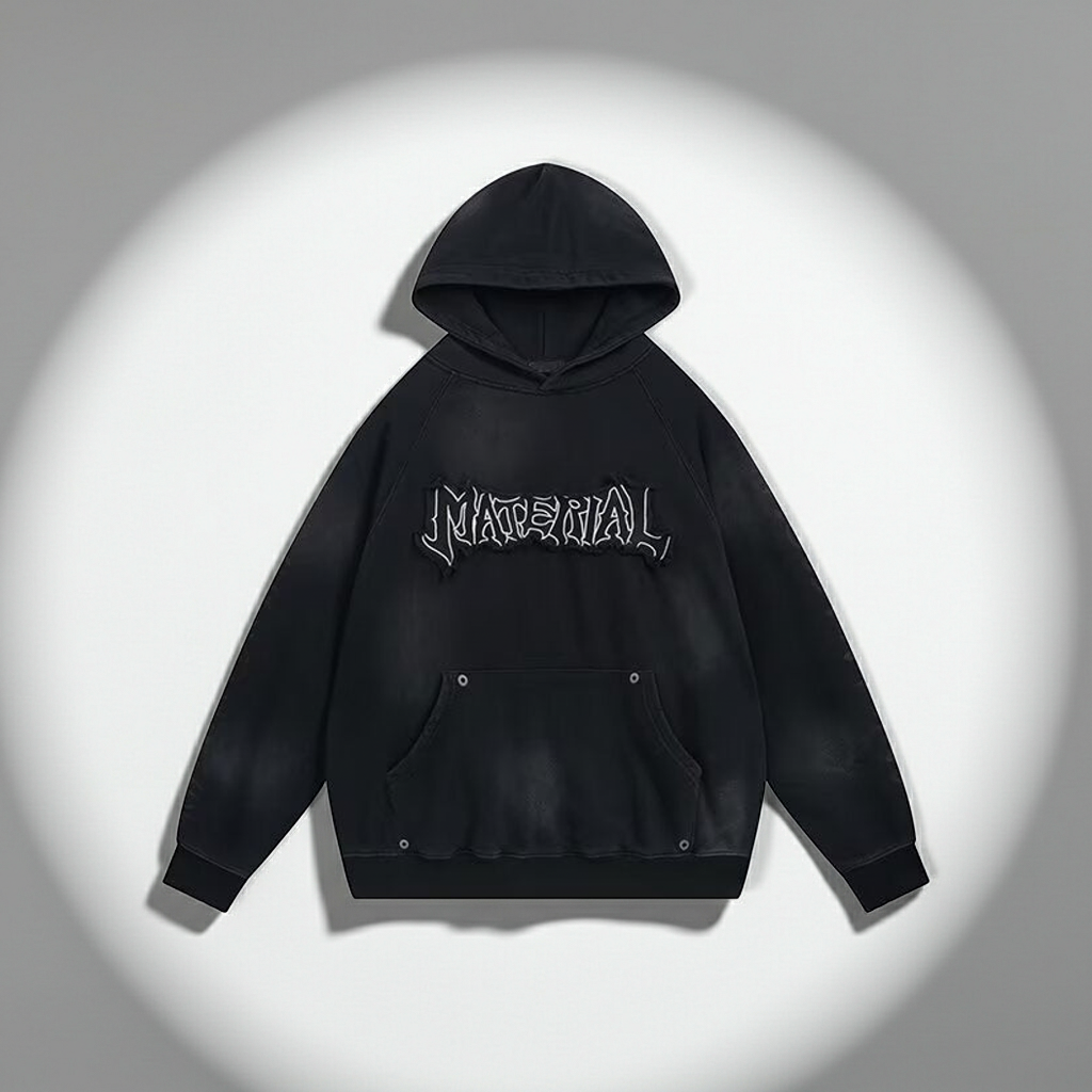 American Vintage Distressed Graffiti Hoodie